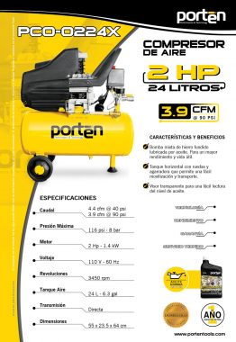 Ficha Técnica Compresores - Porten - Material Publicitario