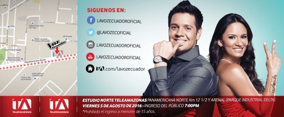 Ticket - La Voz Ecuador II (Carlos Luis y Andrea Hurtado)