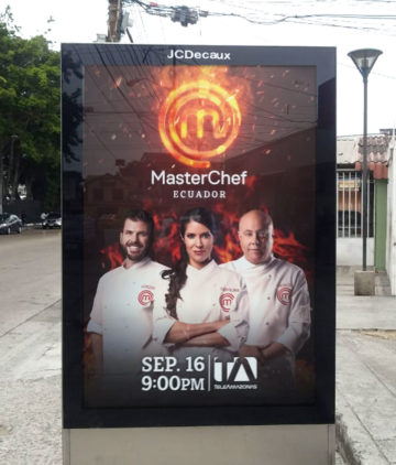 MasterChef Ecuador Estreno Campaña Publicitaria Vladimir Zambrano Mupi